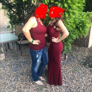 Like new maroon formal prom dress